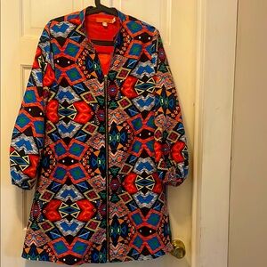 Colorful Geometric Patterned Jacket